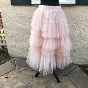 Chic Wish Love Me More Layered Tulle Skirt